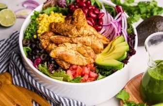Rooster Taco Salad with Cilantro-Lime French dressing