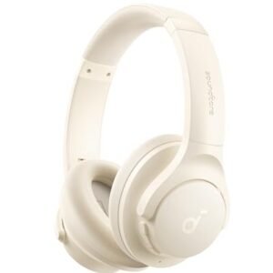 Soundcore by Anker Q20i Hybrid Energetic Noise Cancelling Headphones, Wi-fi Over-Ear Bluetooth, 40H Lengthy ANC Playtime, Hello-Res Audio, Massive Bass, Customise through an App, Transparency Mode (White)