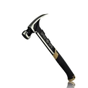 Spec Ops Instruments Framing Hammer, 22 oz, Rip Claw, Milled Face, Shock-Absorbing Grip, 3% Donated to Veterans Black/Tan