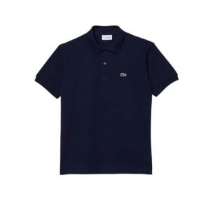 Lacoste Males’s Basic Match L.12.12 Authentic Piqué Polo Shirt, Navy Blue, Massive