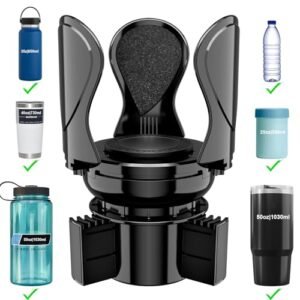 Automobile Cup Holder Expander, Cup Holder Extender Adapter with Expandable Arm and Adjustable Base, Appropriate with Yeti Ramblers 14-64oz, Hydro Flasks 18-64oz Most Espresso Mugs Bottles & Cups