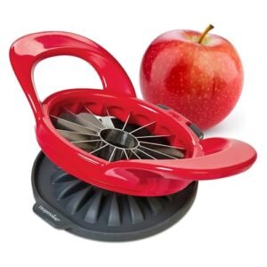PrepWorks Dishwasher Protected Apple Slicer and Corer – 16-Slice Skinny Apple Cutter with Security Cowl