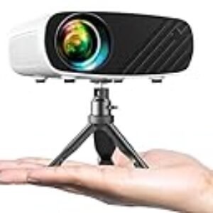 Mini Projector for iPhone, ELEPHAS 2025 Upgraded 1080P HD Projector, 8000L Moveable Projector with T