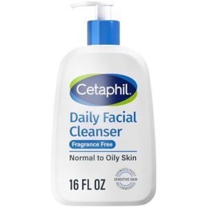 Cetaphil Face Wash, Every day Facial Cleanser for Delicate, Mixture to Oily Pores and skin, 16 Oz, Perfume Free, Light Foaming, Cleaning soap Free, Hypoallergenic