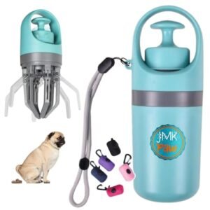 JMK paw Pooper Scooper for Canine – Moveable Canine Poop Holder with Waste Bag Pouch, Doggy Yard Trash Picker Higher, Small & Giant Canines Poop Scoop with Claw Pickup Instrument, Journey Pet Equipment for Strolling