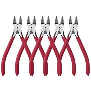 IGAN-P6 Wire Flush Cutters (Pack of 5), 6-inch Extremely Sharp and Highly effective Aspect Cutter Clippers, Superb Wire Snips for Handmade and Any Clear Lower Wants