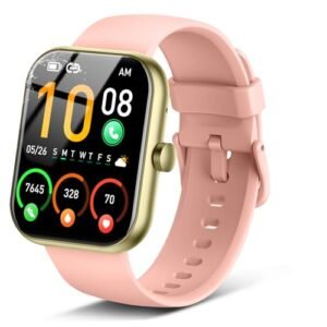 Good Look ahead to Males Ladies (Reply/Make Name), 1.96″ HD Health Tracker Working Watch, IP68 Waterproof,Pedometer, Sleep/Step/Exercise/Coronary heart Charge Monitor,110+ Sport Mode Smartwatch for Android,Nova Pink