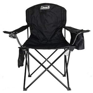 Coleman Moveable Tenting Chair with 4-Can Cooler, Cushioned Seat & Again with Facet Pockets & Cup Holder, Carry Bag Included, Nice for Tenting, Tailgating, Firepits, Patio, & Extra