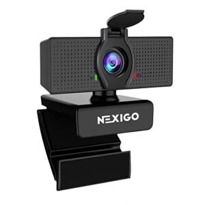 NexiGo N60 1080P Webcam with Microphone, Adjustable FOV, Zoom, Software program Management & Privateness Cowl, USB HD Pc Net Digicam, Plug and Play, for Zoom/Skype/Groups, Conferencing and Video Calling