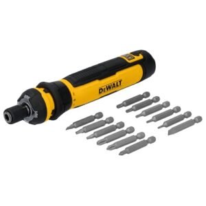 DEWALT Cordless Screwdriver USB Rechargeable with FLEXDRIVE Management and Screwdriver Bit Set, Electrical Screwdriver Cordless with LED Mild (DWHT66719)