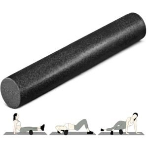 Yes4All Excessive-Density Foam Curler for Again Ache Reduction, Yoga, Train, Bodily Remedy, Muscle Deep Tissue Therapeutic massage 12-18-24-36 (36 inch, Black)