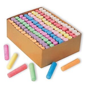 S&S Worldwide Large Field of Jumbo Sidewalk Chalk, 126 Items, 9 Colours – Bulk Set Shade Splash Out of doors Coloured Chalk for Youngsters and Toddlers Ages 3+, Non-Poisonous