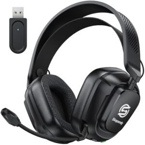 SKAPENDY VK84 2.4GHz Wi-fi Gaming Headset for PS5, PS4, PC, Low Latency, Lossless Sound Bluetooth