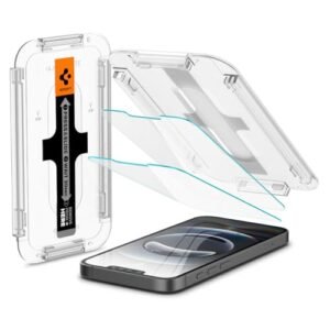 Spigen Tempered Glass Display screen Protector [GlasTR EZ FIT] designed for iPhone 16e / iPhone 14 / iPhone 13 Professional/iPhone 13 [2 Pack]