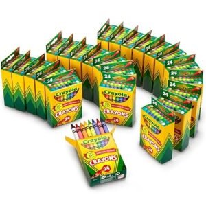Crayola Crayons Bulk (24 Packs), Coloring E-book Provides, Presharpened Crayons for Children, Stocking Stuffers, Preschool Classroom Provides, Items, Ages 3+