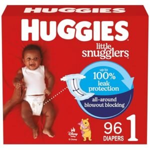 Huggies Measurement 1 Diapers, Little Snugglers Child Diapers, Measurement 1 (8-14 lbs), 96 Rely, Packaging Could Differ