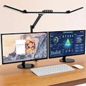 Micomlan Led Desk Lamp with Clamp, Architect Desk Lamp for House Workplace with Ambiance Lighting, 24W