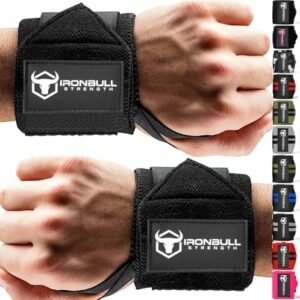 USPA & IPL Permitted Wrist Wraps – 18′ Premium High quality with Thumb Loop – Finest Fitness center Wraps for Lifting, Curls & Dips – Powerlifting & Weight Coaching – Black