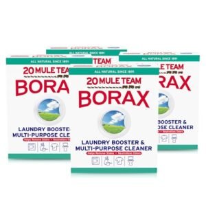 20 Mule Crew All Pure Borax Detergent Booster & Multi-Objective Family Cleaner, 65 Ounce, 4 Rely