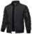 TACVASEN Bomber Jacket Males Black Jacket Informal Mens Jackets Informal Fashionable Light-weight Mens Windbrea