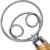TEEVEA Danish Dough Whisk Stainless Metal Dough Hook Dutch Whisk for Sourdough Bread Dough Mixer Hand Wood Deal with Kitchen Whisking Mixing Instrument Bread Making Instruments and Provides
