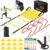 X-UMEUS Agility Ladder Velocity Coaching Gear Set-20ft Agility Ladder,12 Soccer Cones,4 Hurdles, Soar Rope, Operating Parachute| Basketball Soccer Soccer Coaching Gear for Children Youth Adults
